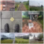 Landschaft Nordspanien, Jakobsweg, Camino del Norte, Gijon, Aviles, Eisenbahn, Gedenkstätte,  Jakobsmuschel