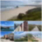 Landschaft Nordspanien, Jakobsweg, Camino del Norte, Tapia, Ribadeo, Brücke, Hafen, Strand, Surfer, 